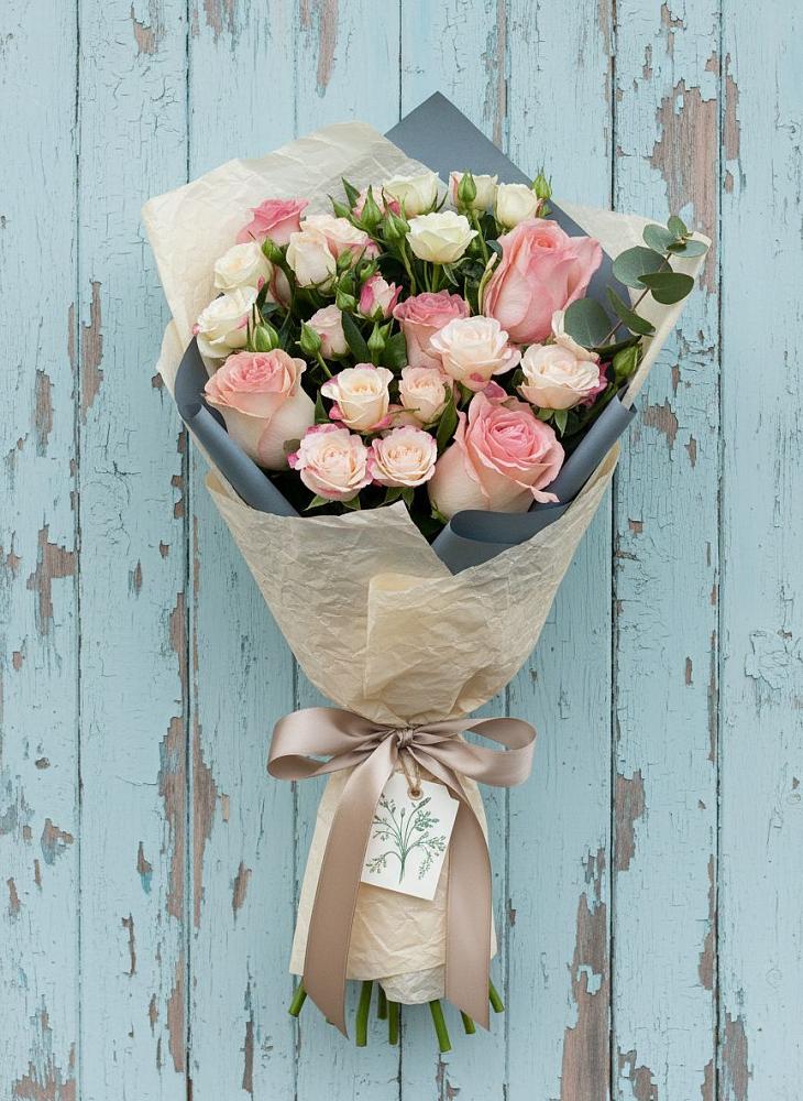 Букет нежный и розовый в Петушках Букет цветов из: Розы в Петушках