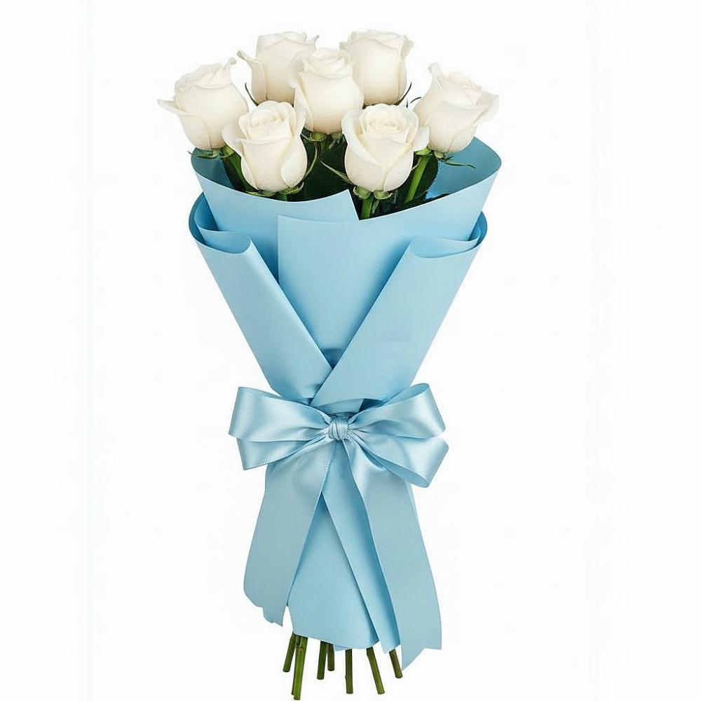 7 Белых роз Проуд в Петушках Букет 7 белых роз Проуд в Петушках
