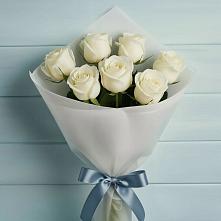 7 Белых роз Эдлесс Лав в Петушках Букет 7 Белых роз Эдлесс Лав в Петушках