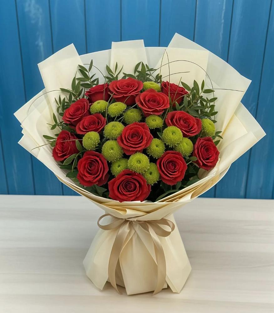 Букет Стихотворение в Петушках Букет цветов из: Розы и Хризантемы в Петушках