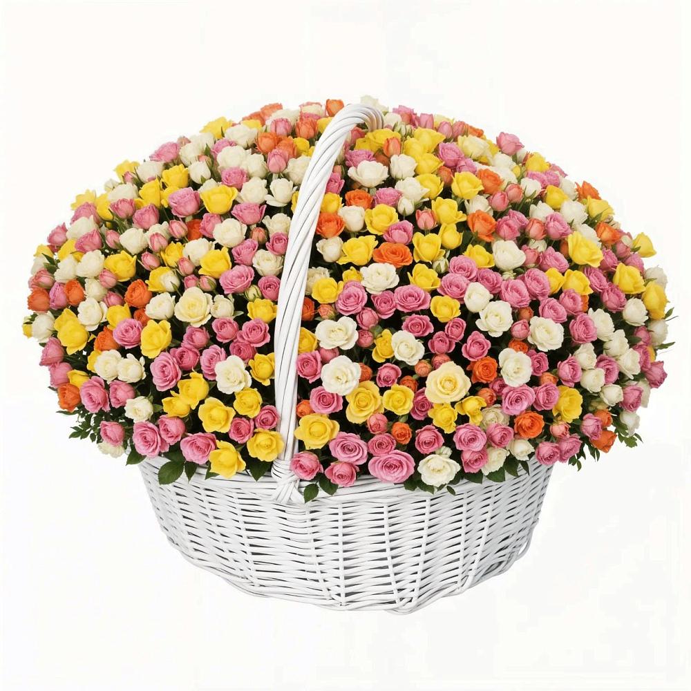 Премиум корзина Кустовых Роз в Петушках Премиум букет из: Розы в Петушках