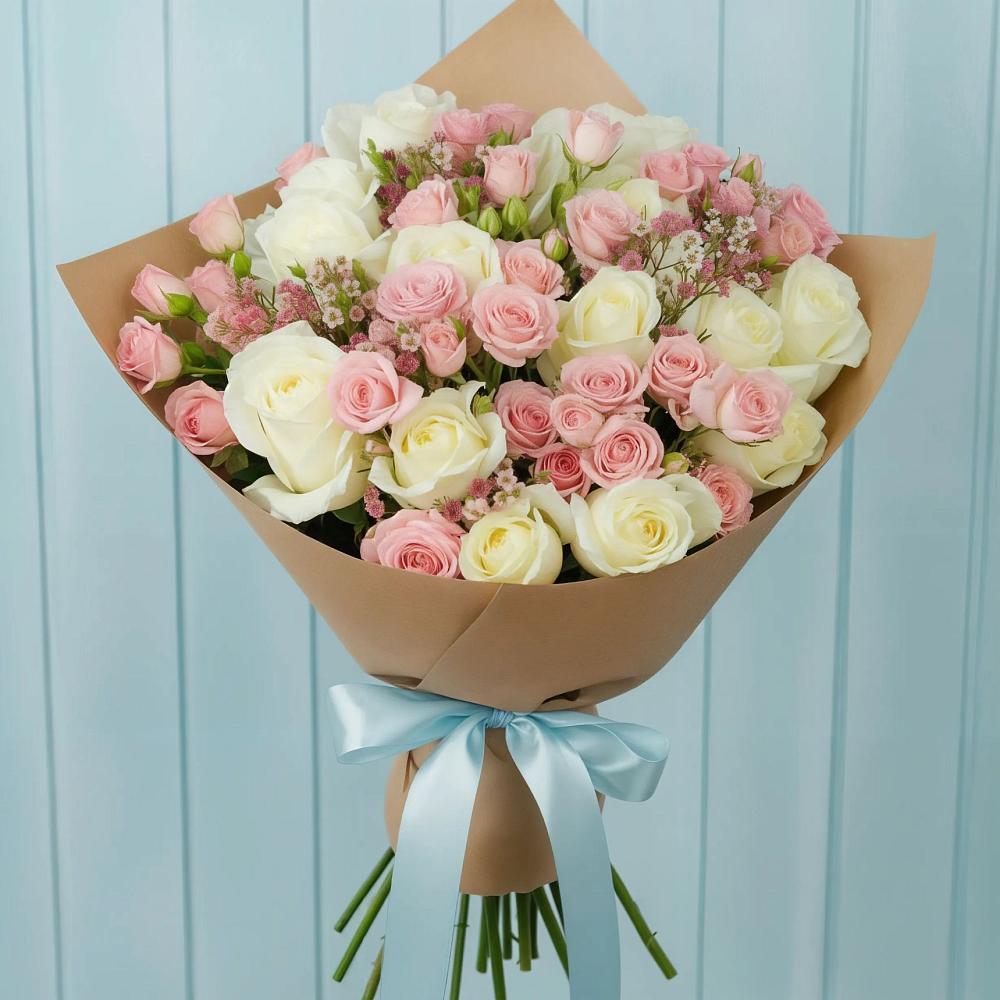 Букет романтичный подарок в Петушках Букет цветов из: Розы в Петушках