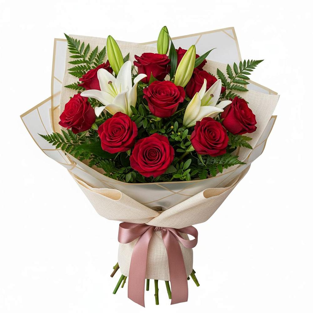 Букет цветов из: Лилии и Розы в Петушках