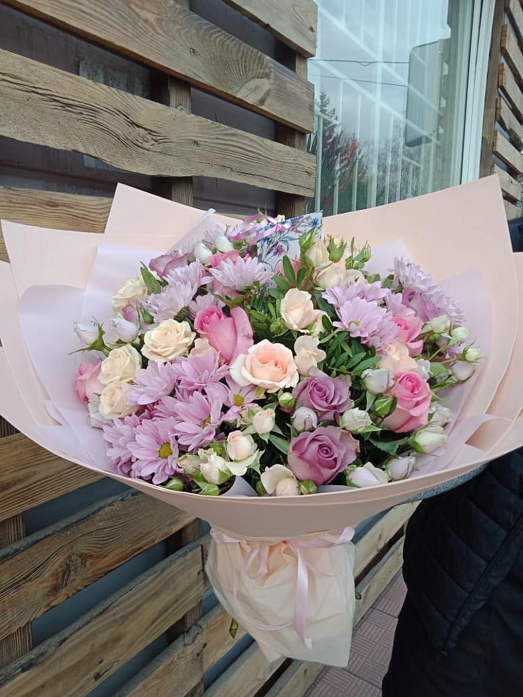 Букет цветов из: Розы и Хризантемы в Петушках