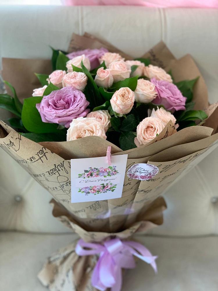 Букет розовая сирень в Петушках Букет цветов из: Розы в Петушках