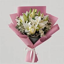 Букет Лилии в розовом в Петушках Букет цветов из:  Лилии в Петушках