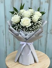 Букет из белых роз в Петушках Букет цветов из:  Розы в Петушках