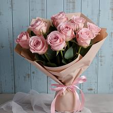 9 розовых роз в Петушках Букет цветов из:  Розы в Петушках