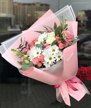 Букет цветов из:  Розы, Лизиантусы и Хризантемы в Петушках