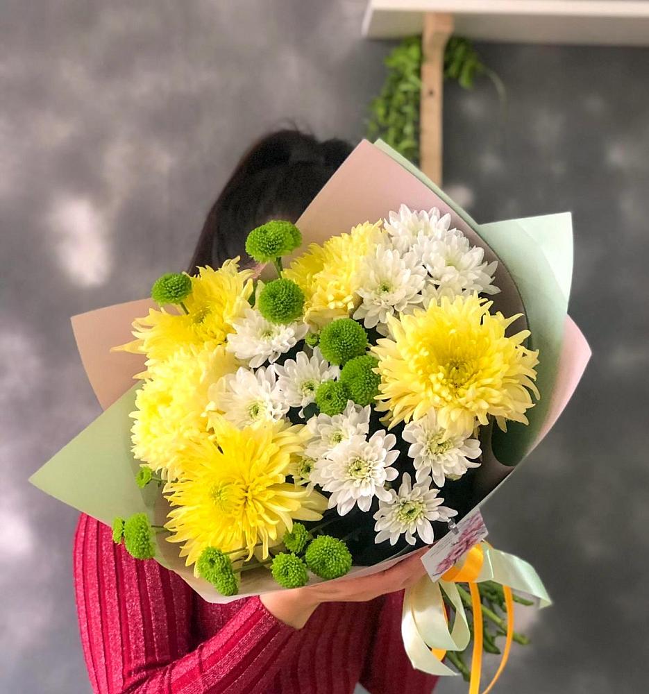 Букет праздничный в Петушках Букет цветов из: Хризантемы в Петушках