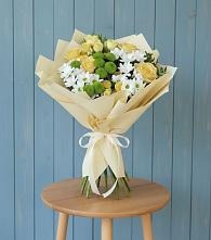 Букет Луч солнца в Петушках Букет цветов из:  Хризантемы и Розы в Петушках