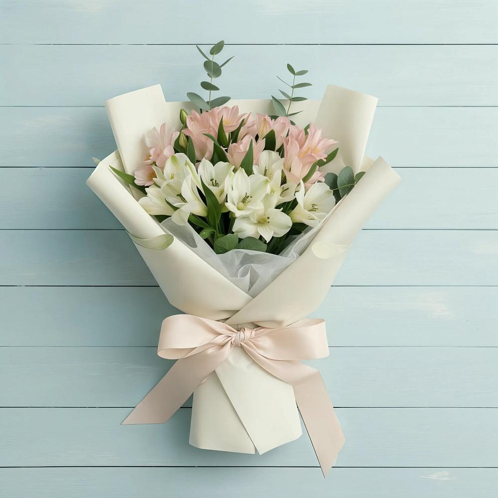 Букет Утренний поцелуй в Петушках Букет цветов из: Альстромерии в Петушках