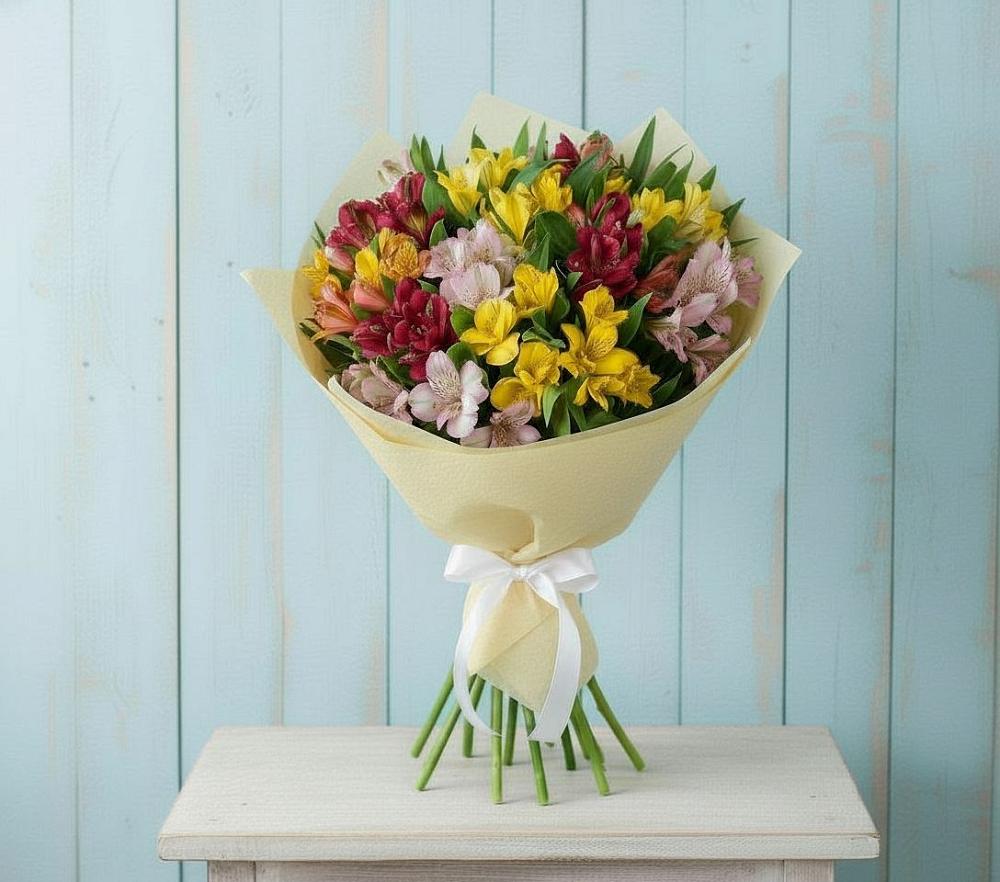 Букет Летние краски в Петушках Букет цветов из: Альстромерии в Петушках