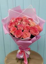 15 Розовых роз Равель в Петушках Букет 15 Розовых роз Равель в Петушках