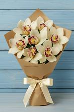 Букет 7 белых орхидей в Петушках Букет цветов из:  Орхидеи и Розы в Петушках