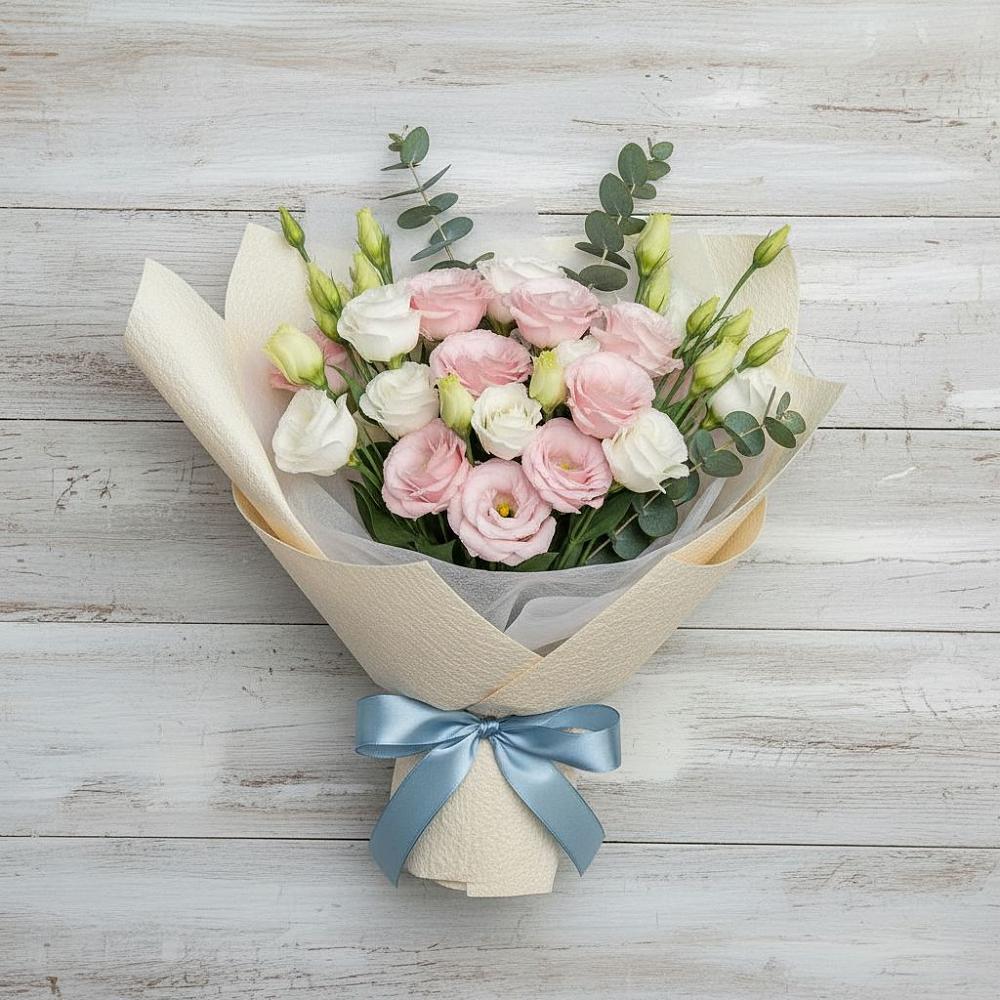 Букет шампанское в Петушках Букет цветов из: Лизиантусы в Петушках