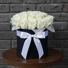 Композиция воздушная нежность в Петушках Цветочная композиция из Розы в шляпной коробке в Петушках